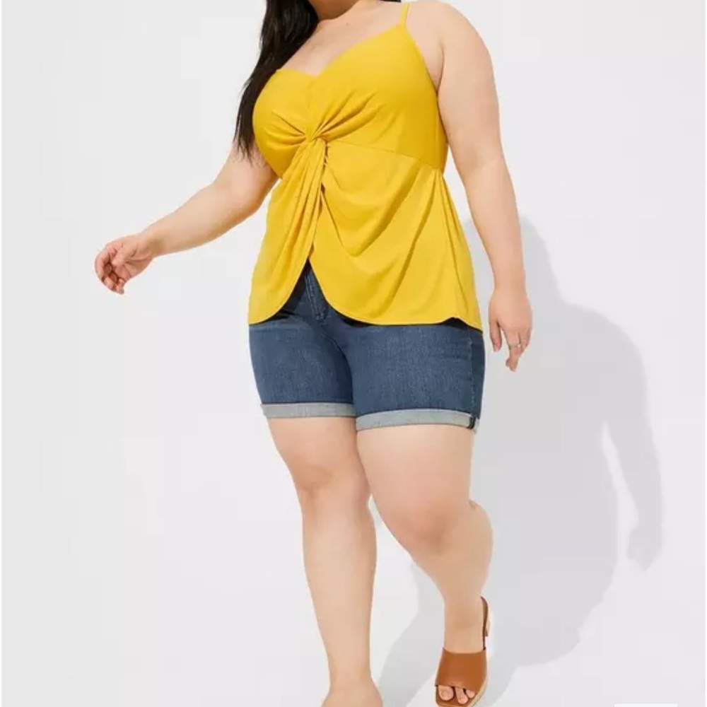Yellow Twist Front Cami Top